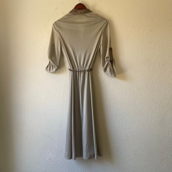 Vintage 70s luxe sparkle true wrap midi party dress size small - Picture 3 of 6